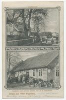 Mittelpogauen, Kreis Johannisburg Mittel Pogobien, Dorfstraße, Gasthaus  Zur grünen Linde  