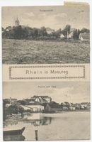 Rhein Kr. Lötzen, Kreis Lötzen Rhein Kr. Lötzen, Teilansicht, Partie am See 
