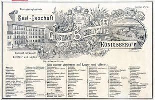 Königsberg (Pr.), Stadtkreis Königsberg Friedrichsburger Straße (fr. Bahnhofstraße) 2 Königsberg (Pr.), Saat-Geschäft Gustav Scherwitz 