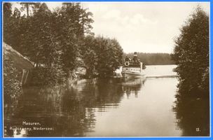 Niedersee, Kreis Sensburg Rudczanny, Dampfer auf dem Niedersee 