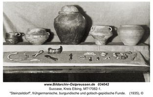 Succase, Kreis Elbing  Ostpreußen, archäologische Funde