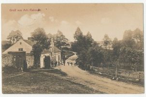 Raken (Ostpr.), Kreis Johannisburg Adlig Rakowen, Dorfstraße Адлиг Раковен, Дорфштрассе