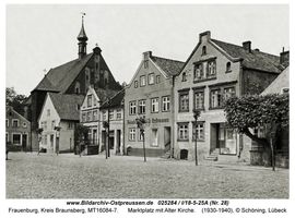 Frauenburg, Kreis Braunsberg  Frauenburg,  Marktplatz, Rathaus