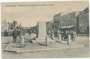 Johannisburg, Kreis Johannisburg Johannisburg, Marktplatz mit Königl. Hof, Offizierscasino 