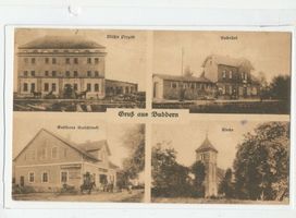 Buddern, Kreis Angerburg Buddern, Mühle Plygett, Bahnhof, Gasthaus Broschinski, Kirche Буддерн, мельница Плигетт, вокзал, трактир Брошински, церковь