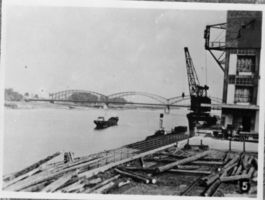 Tilsit, Stadt, Stadtkreis Tilsit  8 Tilsit, Königin-Luise-Brücke vom Hafengelände aus gesehen 