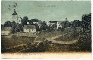 Mühlhausen Kr. Preußisch Holland, Kreis Preußisch Holland Mühlhausen Kr. Preußisch Holland, Ortsansicht I 