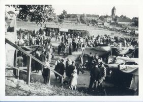 Wehlau, Kreis Wehlau Wehlau, Pferdemarkt, Teilansicht II Велау, конный рынок, частичный вид, II
