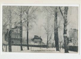 Puppen,  Ort, Kreis Ortelsburg Puppen,Straßenpartie (Winteraufnahme) 