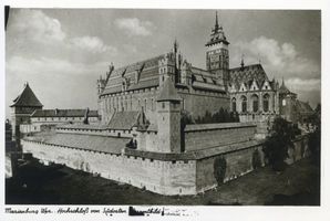 Marienburg, Westpr., Kreis Marienburg Marienburg, Hochschloß und Schloßkirche von  Südosten XI Marienburg, Schloß