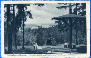 Passenheim, Stadt, Kreis Ortelsburg Passenheim, Reichertshöhe mit Blick auf Calbensee bei Passenheim Пассенхайм, Райхертсхёэ с видом на Кальбензее у Пассенхайма