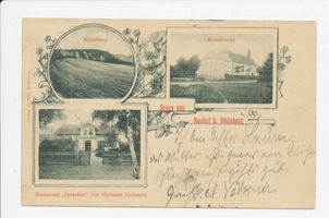 Neuhof Kr. Heilsberg, Kreis Heilsberg Neuhof Kr. Heilsberg, Kreuzberg, Kreuzkirche, Gasthof Нойхоф, округ Хайльсберг, Крестовая гора, Крестовая церковь, трактир