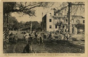Eydtkau, Kreis Ebenrode Eydtkuhnen, Ehemalige Grenze Eydtkuhnen mit Zollhaus Kibarty Eydtkuhnen, 1. Weltkrieg