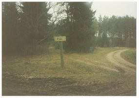 Malgaofen, Kreis Neidenburg Malgaofen, Ortsschild 