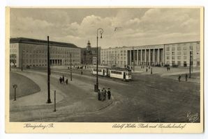 Königsberg (Pr.), Stadtkreis Königsberg Adolf-Hitler-Platz Königsberg (Pr.), Adolf-Hitler-Platz mit Nordbahnhof III Кёнигсберг (Пр.), площадь Адольфа Гитлера с Северным вокзалом, III