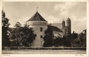 Heilsberg Kr. Heilsberg, Stadt, Kreis Heilsberg Heilsberg Kr. Heilsberg, Vorburg mit Hochschloß II Heilsberg, Schloß
