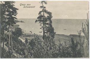 Schwarzort, Kreis Memel Schwarzort, Blick vom Evaberg auf das Kurische Haff II 