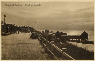Kahlberg-Liep, Ort, Kreis Elbing Kahlberg-Liep, Abend am Strand 