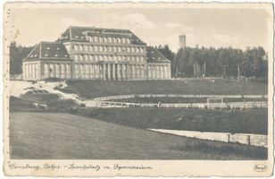 Sensburg, Stadt, Kreis Sensburg Sensburg, Sportplatz mit Gymnasium Зенсбург, спортивная площадка с гимназией