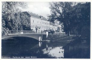 Gumbinnen, Stadt, Kreis Gumbinnen Gumbinnen, Partie an der neuen Brücke 