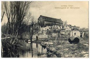 Soldau, Kreis Neidenburg Soldau, Stimmungsbild am Mühlenkanal (Zerstörungen) Erster Weltkrieg