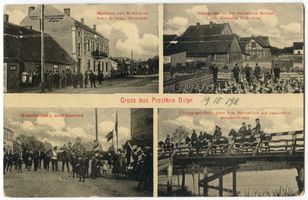 Prostken, Kreis Lyck Prostken, Gasthaus, Gänseplatz, Grenzübergang, Brücke 