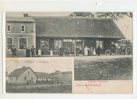 Neu Amerika, Kreis Neidenburg Neu Amerika, Gasthaus Sontopaki, Mühlhaus Dombrowski Ной Америка, трактир Зонтопаки, мельница Домбровски