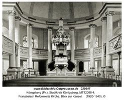 Königsberg (Pr.), Stadtkreis Königsberg Landhofmeisterstraße  Königsberg, Französisch-reformierte Kirche