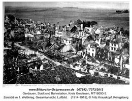 Gerdauen, Stadt und Bahnstation, Kreis Gerdauen 