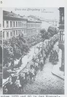Königsberg (Pr.), Stadtkreis Königsberg Königsberg (Pr.), Schützenstrasse mit Kavallerieparade Кёнигсберг (Пр.), Шютценштрассе с кавалерийским парадом