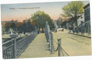 Wehlau, Kreis Wehlau Wehlau, Allebrücke mit großer Vorstadt 
