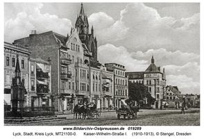 Lyck, Stadt, Kreis Lyck Straße der SA (fr. Kaiser-Wilhelm-Straße)