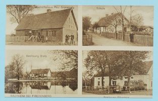 Rädtkeim, Kreis Gerdauen Rädtkeim, Geschäftshaus Paul Groneberg, Schule, Besitzungen Bratz und Pörschke 