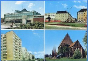 Elbing, Stadt, Stadtkreis Elbing Elbing, Kulturhaus, Stadtansichten und Marienkirche Эльбинг, дом культуры, виды города и церковь Святой Марии