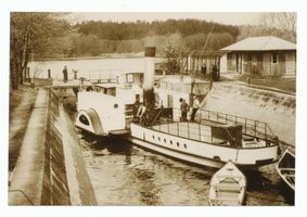 Niedersee, Kreis Sensburg Niedersee, An der Schleuse Нидерзее, у шлюза