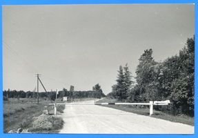 Nimmersatt, Kreis Memel Nimmersatt, Schlagbaum an der litauischen Grenze 