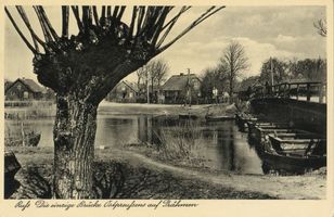 Ruß, Kreis Heydekrug Ruß, Die einzige Brücke Ostpreußens auf Prähmen 
