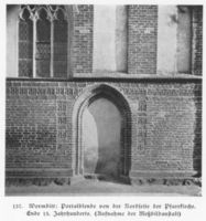 Wormditt, Kreis Braunsberg  74 Wormditt,  Portalblende von der Nordseite der Pfarrkirche, Ende 15. Jahrhundert Вормдитт, портальная ниша с северной стороны приходской церкви, конец XV века