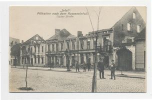 Schloßberg, Kreisstadt, Kreis Schloßberg Hermann-Göring-Straße (fr. Tilsiter Straße) Pillkallen Kr. Schlossberg, Tilsiter Straße, nach dem Russeneinfall Erster Weltkrieg