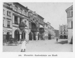 Wormditt, Kreis Braunsberg Wormditt, Laubenhäuser am Markt Вормдитт, дома с аркадами на рынке