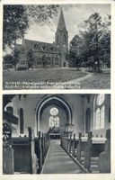 Plicken Kr. Memel, Kreis Memel Plicken Kr. Memel, Evang. Kirche, Außen- und Innenansicht 
