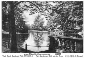 Tilsit, Stadt, Stadtkreis Tilsit  Tilsit, Park Jakobsruh, Schwanenteich