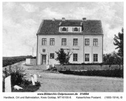 Hardteck, Ort und Bahnstation, Kreis Goldap 