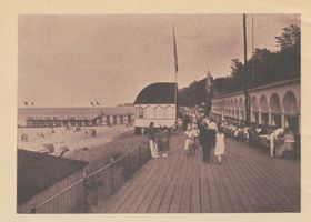 Rauschen Kr. Samland, Kreis Samland Rauschen Kr. Samland, Die Seepromenade Rauschen, Strand