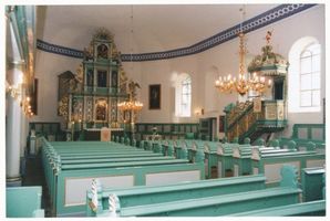 Ortelsburg, Stadt, Kreis Ortelsburg Ortelsburg, Ev. Kirche, Altar II Ортельсбург, евангелическая церковь, алтарь, II