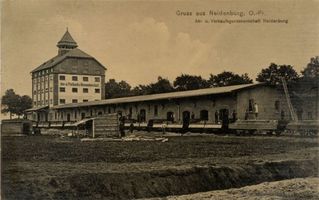 Neidenburg, Stadt, Kreis Neidenburg Neidenburg, An- und Verkaufsgenossenschaft - Gruß aus Neidenburg Найденбург, кооператив купли-продажи — привет из Найденбурга