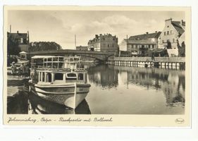 Johannisburg, Kreis Johannisburg Johannisburg, Ortsansicht, Pissekpartie mit Bollwerk 