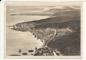 Nidden, Kreis Memel Nidden, Ortsansicht, Blick nach Süden, Luftbild Nidden, Luftbilder