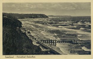 Rauschen Kr. Samland, Kreis Samland Rauschen Kr. Samland, Blick auf die Strandpromenade IV Rauschen, Strand