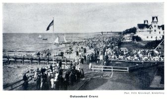 Cranz Kr. Samland, Ort, Kreis Samland Cranz Kr. Samland, Strandpromenade mit Hotel Monopol XII Кранц, округ Самбия, пляжный променад с отелем «Монопол» XII